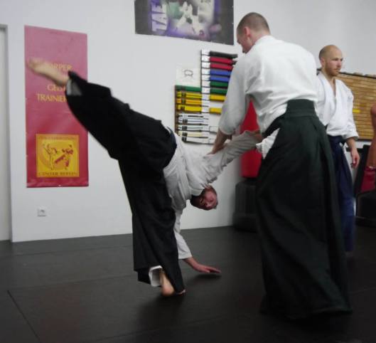 Ikkyo with Andrea in Berlin in May 2015. Photo by Kokoro Aikido flow motion.